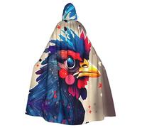 MJHKXLJ Cape à capuche avec imprimé poulet galaxie pour Halloween, jeux de rôle et fêtes costumées