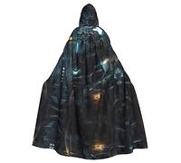 MJHKXLJ Cape à capuche Future Robot Prints pour Halloween, jeux de rôle et fêtes costumées