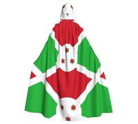 MJHKXLJ Cape à capuche imprimée drapeau du Burundi pour Halloween, jeux de rôle et fêtes costumées