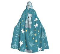 MJHKXLJ Cape à capuche imprimée koala ours pour Halloween, jeux de rôle et fêtes costumées