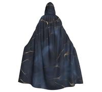 MJHKXLJ Cape à capuche imprimée marbre bleu foncé pour Halloween, jeux de rôle et fêtes costumées