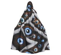 MJHKXLJ Cape à capuche imprimée « The evil eye looks » pour Halloween, les jeux de rôle et les fêtes costumées