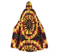 MJHKXLJ Cape à capuche imprimée Turning the Flame pour Halloween, jeux de rôle et fêtes costumées