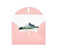 MJHKXLJ Carte de vœux nacrée avec peinture à l'encre Motif paysage Rose Enveloppe incluse Parfait pour Noël, anniversaires, Saint-Valentin, mariages, etc