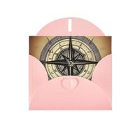 MJHKXLJ Carte de vœux nacrée Motif loi de la boussole Rose Enveloppe incluse Idéal pour Noël, anniversaires, Saint-Valentin, mariages, etc