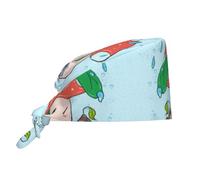 MJHKXLJ Chapeau de travail respirant avec motif graines de tournesol et champignons en velours de qualité supérieure, doux, polyvalent