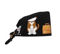MJHKXLJ Chapeau de travail respirant en velours de qualité supérieure - Motif chaton - Doux et polyvalent