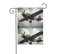 MJHKXLJ Drapeau de jardin imprimé avions de la Seconde Guerre mondiale 30,5 x 45,7 cm pour jardin, terrasse, balcon
