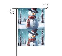 MJHKXLJ Drapeau de jardin imprimé bonhomme de neige d'hiver pour décoration de cour 30,5 x 45,7 cm pour jardin, terrasse, balcon