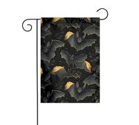 MJHKXLJ Drapeau de jardin imprimé chauve-souris pour décoration de cour 30,5 x 45,7 cm pour jardin, terrasse, balcon