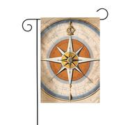 MJHKXLJ Drapeau de jardin imprimé loi de la boussole pour jardin, terrasse, balcon 30,5 x 45,7 cm