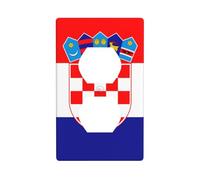 MJHKXLJ Drapeau de la République de Croatie imprimé double prise murale panneau mural plaque de couverture de prise électrique Shatter décoration durable 11,4 x 7 cm