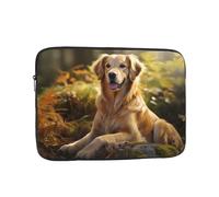 MJHKXLJ Golden Retriever Housse de protection antichoc pour ordinateur portable 12" Motif imprimé golden retriever