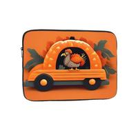 MJHKXLJ Housse de protection pour ordinateur portable de 10 pouces avec imprimé de voiture de Turquie sur citrouille pour ordinateur portable de Thanksgiving pour protection antichoc et voyage léger