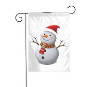 MJHKXLJ Joli drapeau de Noël imprimé bonhomme de neige pour jardin, terrasse, balcon - 30,5 x 45,7 cm