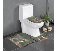 MJHKXLJ Lot de 3 tapis de sol antidérapants en forme de U avec imprimé Bobcat sauvage, fermement fixé, absorbant et durable, épais et confortable