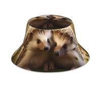 MJHKXLJ Nature Lovely Hedgehog Lovers Prints Chapeau cloche réfléchissant pour homme et femme - Léger, pliable pour les activités de plein air, noir, taille unique