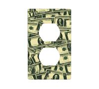 MJHKXLJ Panneau mural imprimé de nombreux dollars de dessins animés - Plaque de protection pour prise électrique - Décoration durable - 11,4 x 7 cm