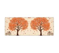 MJHKXLJ Tapis de souris imprimé arbre d'automne avec vieux vélo vieilli extra large Tapis de souris pour ordinateur de bureau Clavier de jeu Version épaisse 30,5 x 80 cm