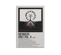 MJIFEI Members Only Vol.4 XXXTENTACION Poster mural vintage art couverture décoration de chambre esthétique pour chambre à coucher 30 x 45 cm sans cadre