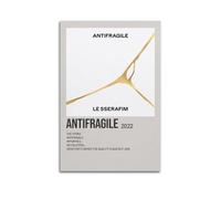 MJIFEI Poster ANTIFRAGILE by LE SSERAFIM - Art mural vintage - Décoration de chambre à coucher - Sans cadre - 20 x 30 cm
