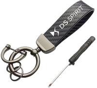MJIKOYE Voiture Porte Clés pour DS Spirit DS3 DS4 DS5 5LS DS6, Esthétique Durable Porte Porte Clé Portable Multifonction Accessoire Clef de Voiture,B