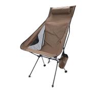 MJINA Chaise de Lune Pliante en Aluminium Chaise de Camping Portable à Dossier Haut pêche Plage Voyage chaises de Camping Sillas(Black)