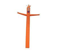 MJJEsports 4M Gonflable Publicitaire Tube Homme Air Ciel Danse Marionnette Drapeau Wacky Vent Ondulés Homme Décorations - Orange