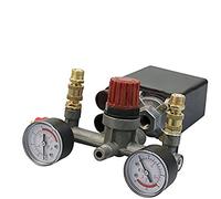 MJJEsports Commande De Pressostat De Pompe De Compresseur D’Air + Régulateur De Jauges De Valve