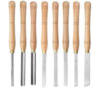 MJJEsports High Speed Steel Lathe Chisel Wood Turning Tool With Wood Handle Woodworking Tool - A