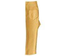 Mjjsk Leggings longs pour filles - Pantalon d'école confortable pour enfants - Extensible - Doux - Uni - Élégant - Tendance - Tenue décontractée, jaune, 6-7 ans