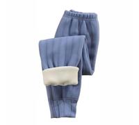Mjjsk Pantalon avec doublure en polaire pour enfants Filles Pantalon d'hiver chaud et épais Leggings thermiques Molleton épais et doux Pantalon de jogging décontracté et classique avec élastique à la