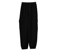 Mjjsk Pantalon cargo pour garçon - Taille élastique - Unisexe - Pantalon de jogging léger et respirant - Pantalon de jogging décontracté et confortable, Noir , 11-12 ans
