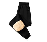 Mjjsk Pantalon de jogging en polaire pour enfants garçons filles sport école jogging Pe Joggers Casual Pantalon de survêtement chaud Pantalon de survêtement classique, Y2-1-noir, 11-12 ans