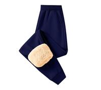 Mjjsk Pantalon de jogging en velours côtelé doublé en polaire pour garçon - Taille élastique - Style décontracté et confortable - Pantalon de jogging classique uni, 7-8 ans