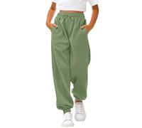 Mjjsk Pantalon de jogging pour fille - Dégradé - Taille élastique - Pantalon décontracté - Pantalon de jogging confortable et doux avec poches, Y2-1-vert, 13-14 ans