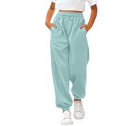 Mjjsk Pantalon de jogging pour fille - Dégradé - Taille élastique - Pantalon décontracté - Pantalon de jogging confortable et doux avec poches, Y2-1-bleu, 9-10 ans