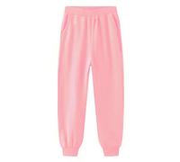 Mjjsk Pantalon de jogging unisexe pour garçons et filles, pantalon de jogging à taille élastique, pantalon de sport pour cours d'éducation physique, rose, 4-5 ans