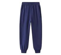 Mjjsk Pantalon de jogging unisexe pour garçons et filles, pantalon de jogging à taille élastique, pantalon de sport pour cours d'éducation physique, bleu, 4-5 ans