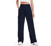 Mjjsk Pantalon de survêtement ample pour filles - Taille élastique - Pantalon de jogging décontracté doux à jambes larges - Pantalon d'été léger et confortable, Y2-1-bleu, 4-5 ans