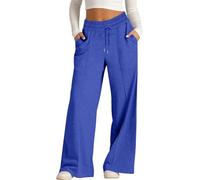 Mjjsk Pantalons de sport pour filles avec taille élastique - Jogging décontracté - Pantalon large et léger pour l'été - Confort pour enfants, 12-13 ans
