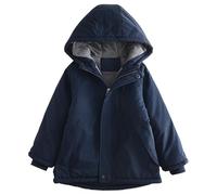 Mjjsk Parka d'hiver rembourrée avec doublure en polaire pour garçons - Veste à capuche épaisse et chaude pour enfants - Vêtement d'extérieur décontracté pour l'école, bleu, 10-11 ans