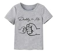 Mjjsk T-shirts pour garçons à manches courtes graphique drôle col rond t-shirt tendance d'été hauts confortables doux vêtements pour enfants, gris, 7-8 ans