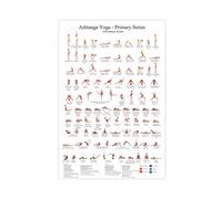 MJKO Ashtanga Yoga Primary Series Poster rétro sur toile Décoration murale pour salon, chambre à coucher, style sans cadre 30 x 45 cm
