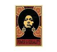 MJKO Poster sur toile Angela Davis Freedom Leader - Décoration murale - Pour salon, chambre à coucher - Style sans cadre - 30 x 45 cm