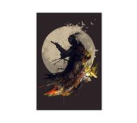 MJKO Poster sur toile de Samouraï flamboyant du Japon Décoration de chambre à coucher Paysage sportif Cadeau sans cadre 40 x 60 cm