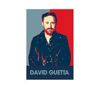 MJKO Poster sur toile DJ David Guetta 2, décoration de chambre à coucher, paysage sportif, bureau, chambre, cadeau, style sans cadre, 30 x 45 cm