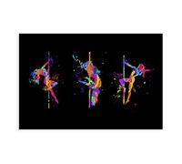 MJKO Poster sur toile pour pole dance - Décoration murale - Pour salon, chambre à coucher - Style sans cadre - 30 x 45 cm