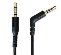 MJKOR Câble audio en nylon tressé pour casque Arctis Nova 7/Pro | Cordon en nylon tressé 3,5 mm 5 pôles vers 4 pôles compatible avec casque de jeu SteelSeries Arctis Nova 7/Pro Noir