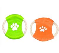 MJLOMJ Lot de 2 frisbee indestructibles pour chien - Flottant pour l'eau et l'extérieur - Jouet à rapporter pour grands chiens - Disque d'entraînement durable et anti-mastication pour mâcheurs